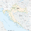 © lesniewski - vector map of highways and main cities of Croatia