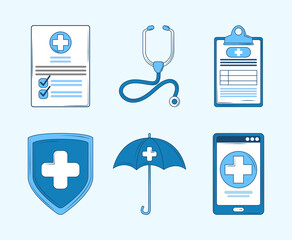 Sticker - health medical icons