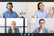 © Prostock-studio - Video conference with colleagues and employees, training, courses, webinar