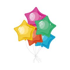 Sticker - colors stars balloons helium