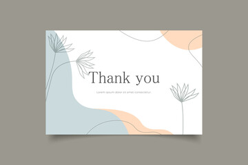 Wall Mural - thank you card template abstract background