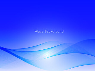 Modern blue flowing stylish gradient wave background