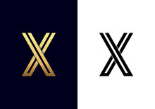 XX, X Abstract Initial Monogram Letter Alphabet Logo Design. This Logo Icon Incorporate With Abstract Shape In The Creative Way