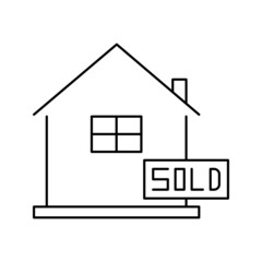 Wall Mural - Home for sale icon vector