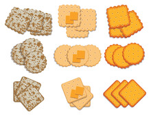 Vector Set Of Cracker Chips