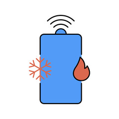 Wall Mural - Heating and cooling smart device icon