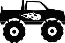 Monster Truck Svg Vector Cut File For Cricut And Silhouette