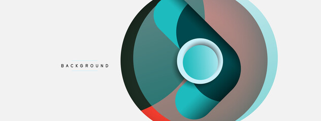 Circle and round shapes abstract background. Vector illustration for wallpaper banner background or landing page