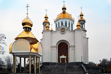 Cathedral Of The Intercession At Evening In Rivne Ukraine