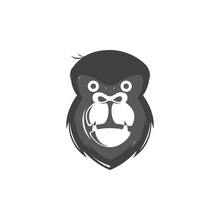 Face Gorilla Shocked Logo Design Vector Graphic Symbol Icon Sign Illustration Creative Idea