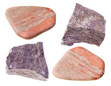 Set Of Various Aleurite Stones Cutout On White