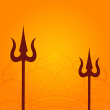 Happy Maha Shivratri Festival Greetings Card Design Illustration Background. Hindu Festival Celebrated Of Lord Shiv Vector Illustration Art