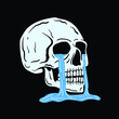 © skizophobia - skull cry head blue hand drawing for tattoo,design tshirt,and many more.free vector