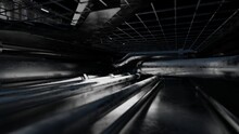 Steel Rusty Pipeline In Dark Scene 3D Rendering Industrial Wallpaper Backgrounds