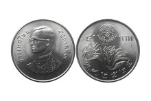 Thai Baht 5 Baht Coin, Issued In 1982