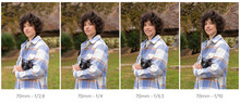 Composition Of Four Portrait Photos Taken With Different Diaphragm Apertures