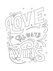 Wall Mural - motivational Quotes coloring page .love Quotes coloring page.