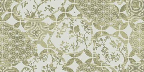 Wall Mural - seamless kilim geo tribal rug design. chic contemporary graphic motif. geometric pattern repeat vect