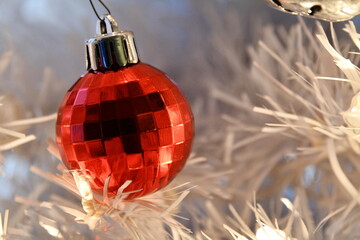 Poster - Red Christmas Tree Ornament