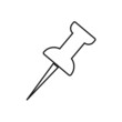© Volkann - Push pin thin icon vector illustration