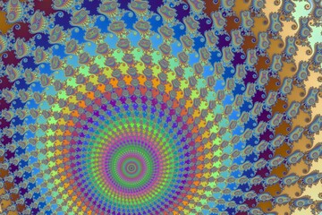 Beautiful zoom into the infinite mathematical mandelbrot set fractal.