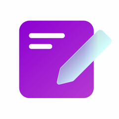 Wall Mural - vector modern trend icon in the style of glassmorphism with gradient, blur and transparency. edit do