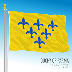 Wall Mural - Duchy of Parma historical flag, Parma, ancient preunitary country, Italy, 1545 - 1731, vector illustration