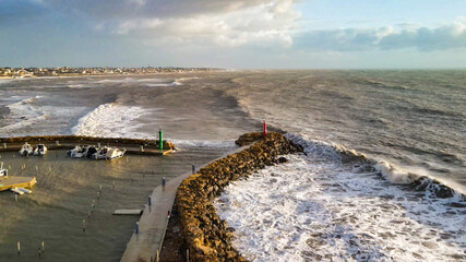 Sticker - Aerial view of Mazara del Vallo at sunset, Sicily.