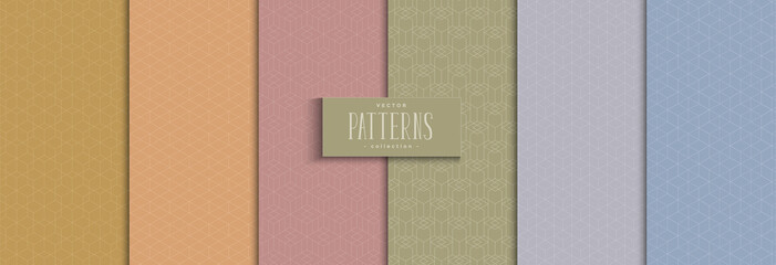 Sticker -  Set of geometric pattern polygonal lines. Colorful background modern stylish