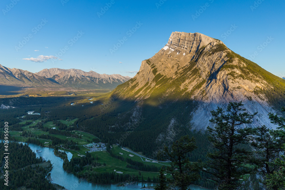 Beautiful Mt. Rundle in Banff National Park, Alberta, Canada Stock ...