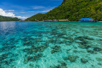 Clear water of Bohey Dulang, Tun Sakaran Marine park, Borneo