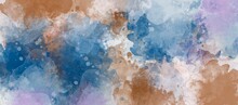 Abstract Colorful Painting For Texture Background. Splash Acrylic Colorful Background. With Splashes On A Paper Image. Colorful Abstract Artistic Painting Background