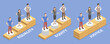 3D Isometric Flat Vector Conceptual Illustration of Equality Vs Equity Vs Justice, Human Rights and Equal Opportunities