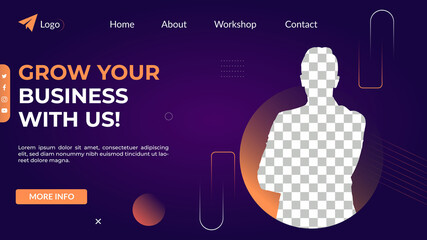 online business company web landing page design