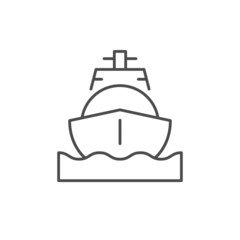 Sticker - Tanker ship line outline icon