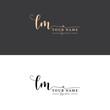 Lm initial letter signature logo template . Lm Handwriting letter logo concept logo.