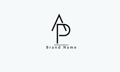 AP PA A P abstract vector logo monogram template