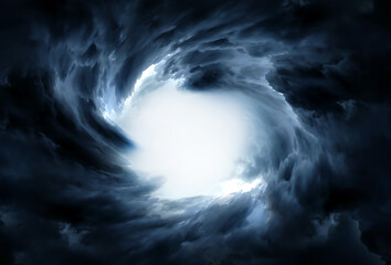 Wall Mural - blurred whirlwind in the clouds