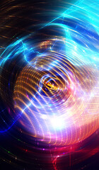 Wall Mural - blurred background of the movement of circles and
