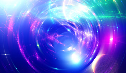 Wall Mural - digital background with connecting lines and circles. science background. illustration for your desi