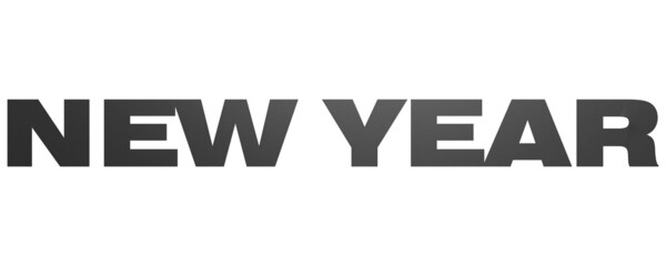 Wall Mural - New Year - 2d words isolated - 3d rendering