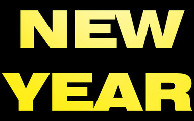 Wall Mural - New Year - 2d words isolated - 3d rendering