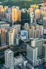 Aerial photo of construction complex in Shenzhen, Guangdong Province, China