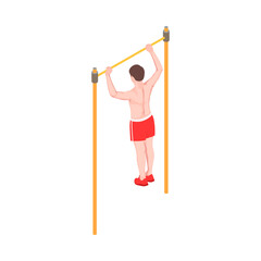 Sticker - Horizontal Bar Exercise Composition