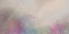 Fondo Abstracto De Textura De Nebulosa, Acuarela Tipo Grunge En Colores Claros, Rosa, Morados Y Azules, Recurso Grafico Con Espacio Para Texto O Imagen