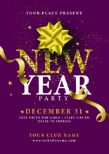 New Year Party Social  Media Post Poster Flyer Template Design