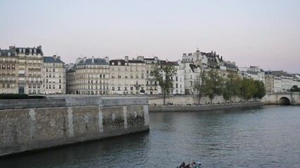 Sticker - The Seine river in autumn. October 2021, Paris, France.