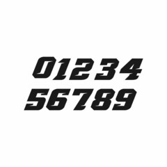 racing number logo design