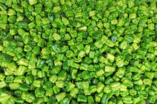 Green Peppers Pile Up In The Vegetable Wholesale Market, North China
