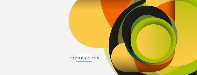Circle and round shapes abstract background. Vector illustration for wallpaper banner background or landing page